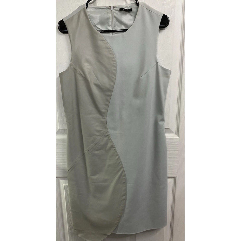 Raoul Couture Shift Women's 1/2 Leather Gray Dress Sz.6 Wedding Sexy